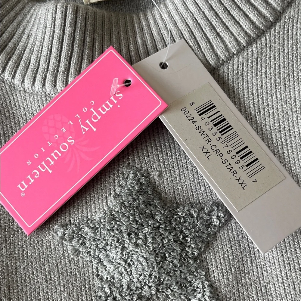 Simply Southern Gray Cropped Sweater - Picture 6 of 6